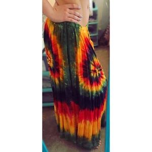 Tie Dye Maxi Skirt