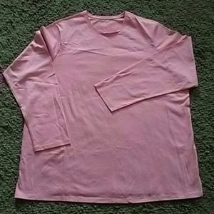 NWOT LANDS' END pink stripe long sleeve