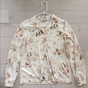 Vintage Floral Print Blouse