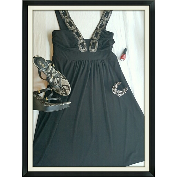 Bisou Bisou Dresses & Skirts - BISOU BISOU SEQUINED EMPIRE WAIST DRESS AS43