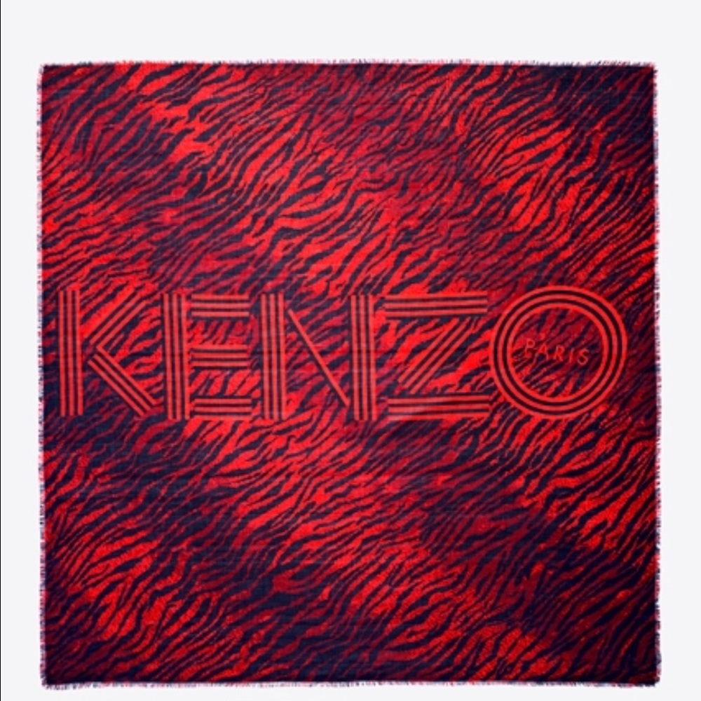 H&M x Kenzo Large Patterned Scarf NWT