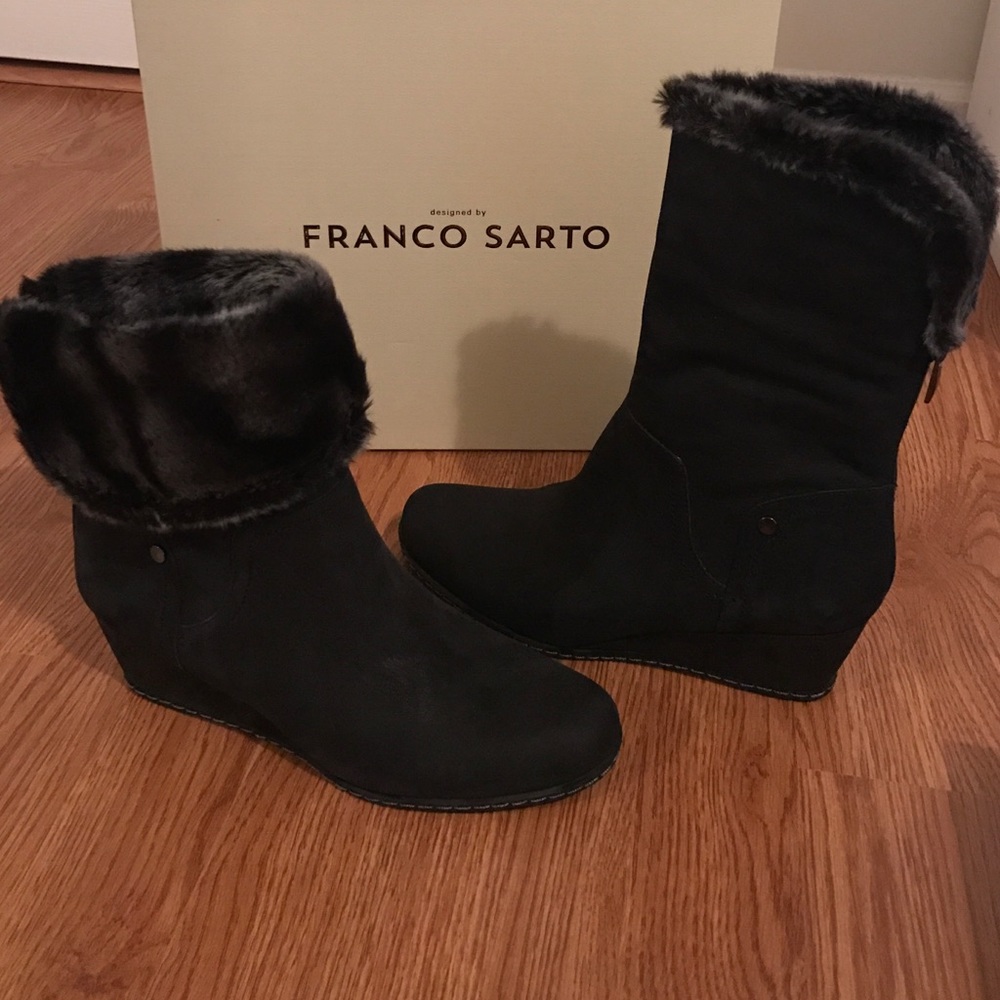 FRANCO SARTO ANORAK BLACK BOOTS