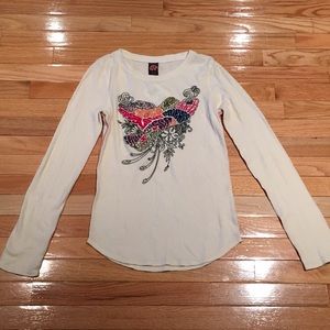 Lucky Brand Beige Thermal with Colorful Design