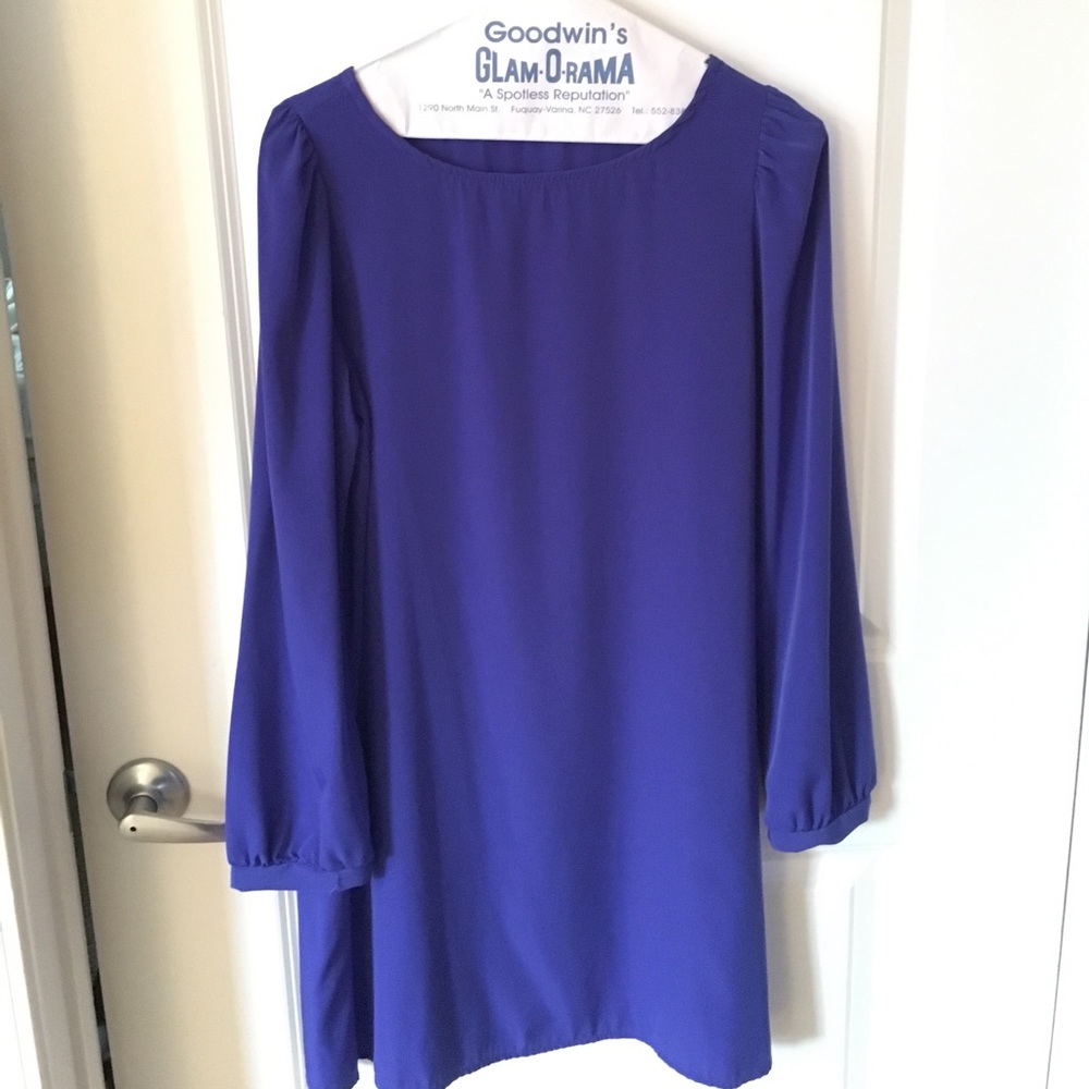 Vestique royal blue long sleeve dress