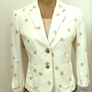Anthropologie Embroidered Blazer