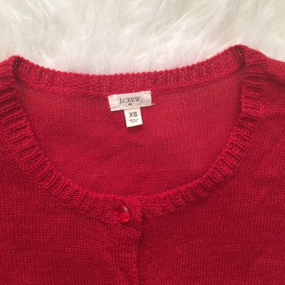 J. Crew Factory Red Featherweight Wool Crewneck Sw - Picture 3 of 4