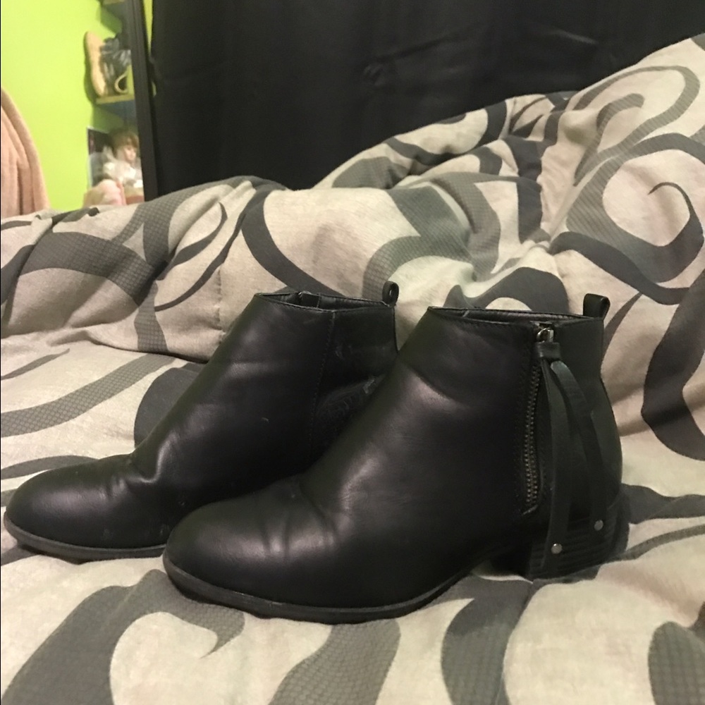 Black ankle booties