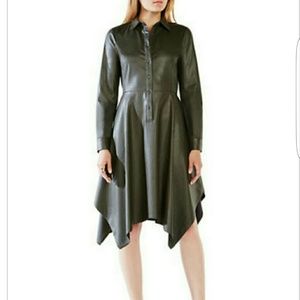 BCBG Faux leather dress