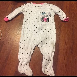 Footie With A Cute Bear Holding A Heart ❤️