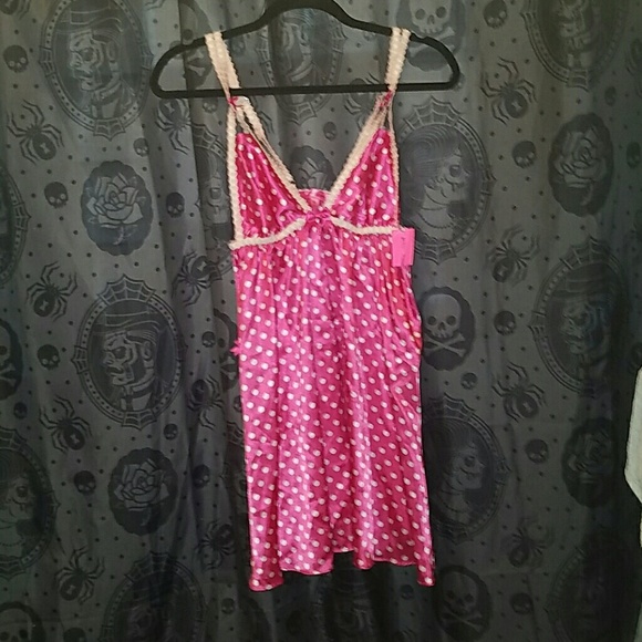 Betsey Johnson Sexy Pink Nightie - Picture 2 of 4