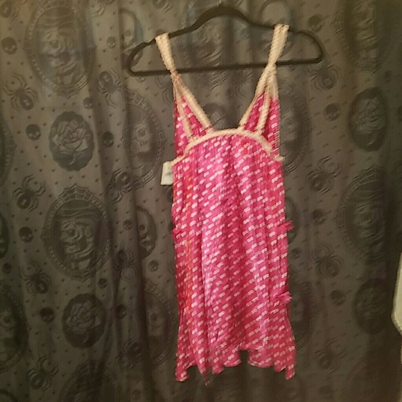 Betsey Johnson Sexy Pink Nightie - Picture 3 of 4