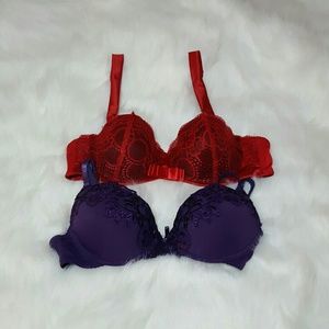Lightly padded underwire bras 34A