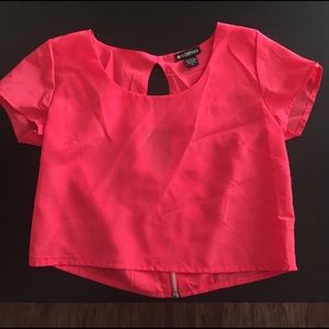 Coral crop top