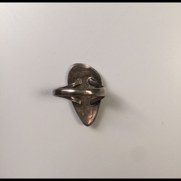 Vintage Native American Bearpaw Turquoise Ring - Picture 2 of 2