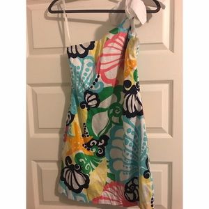 Lilly Pulitzer Chiquita Bonita one shoulder dress