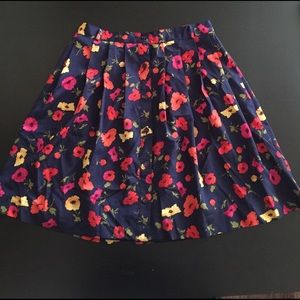Navy floral skirt