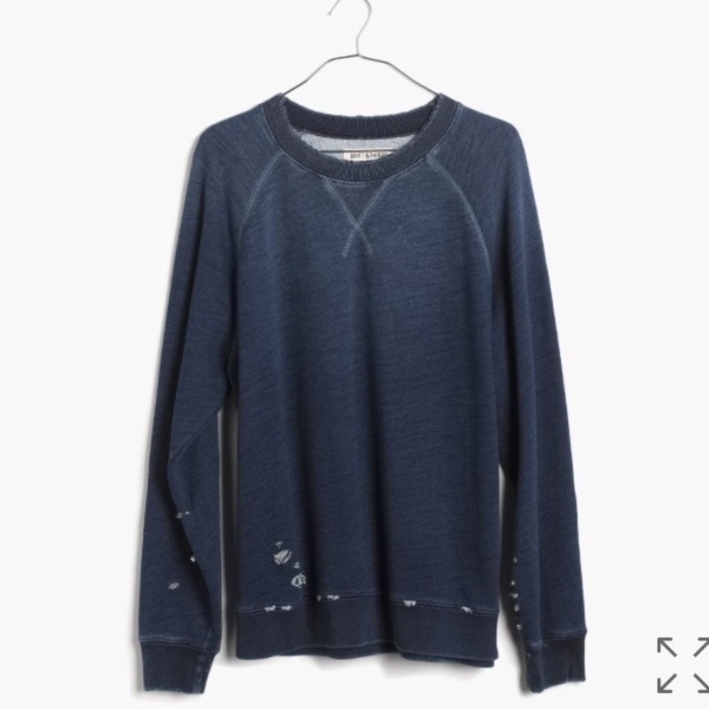 NWT Madewell Rivet & Thread Indigo Sweatshirt XS