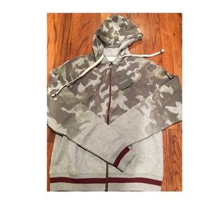 Peace Love World Ladies brand camo sweatshirt