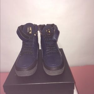 Negash Men high top leather -suede shoes 14