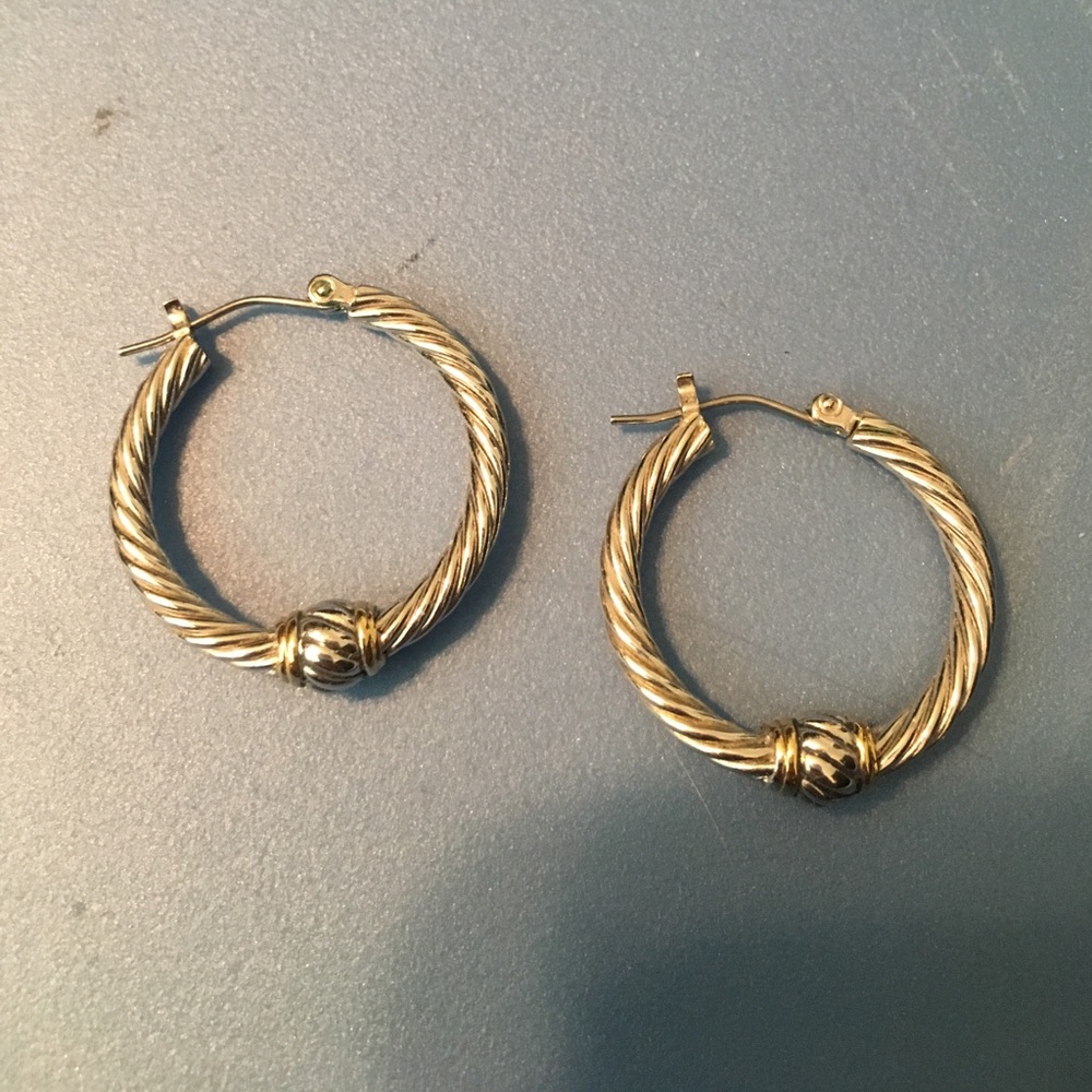 Silver hoop earrings