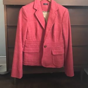 JCREW pink plaid blazer - valentines!