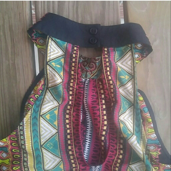 Tribal Print Shirt Dress - Picture 3 of 3