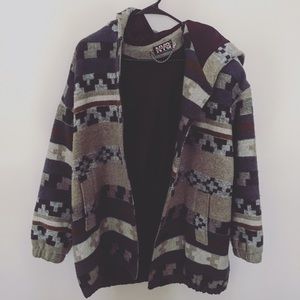 90s Multicolored Thick Coat