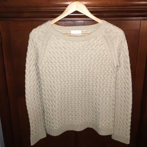 Tan cable knit sweater