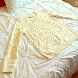 Buttercream Cable-knit Sweater L