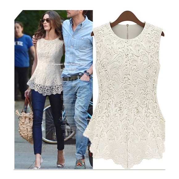 Lace Lady Sleeveless Top :  White - Picture 1 of 2