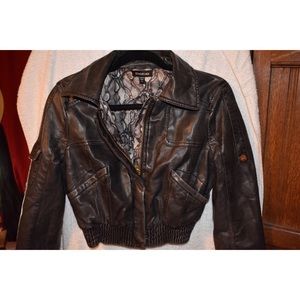 Bebe two way faux leather jacket