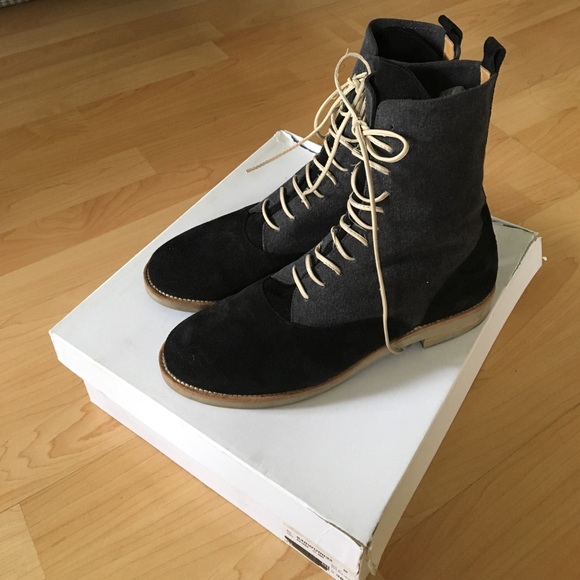 Maison Martin Margiela Shoes - Maison Martin Margiela MM6 suede lace up flat boot