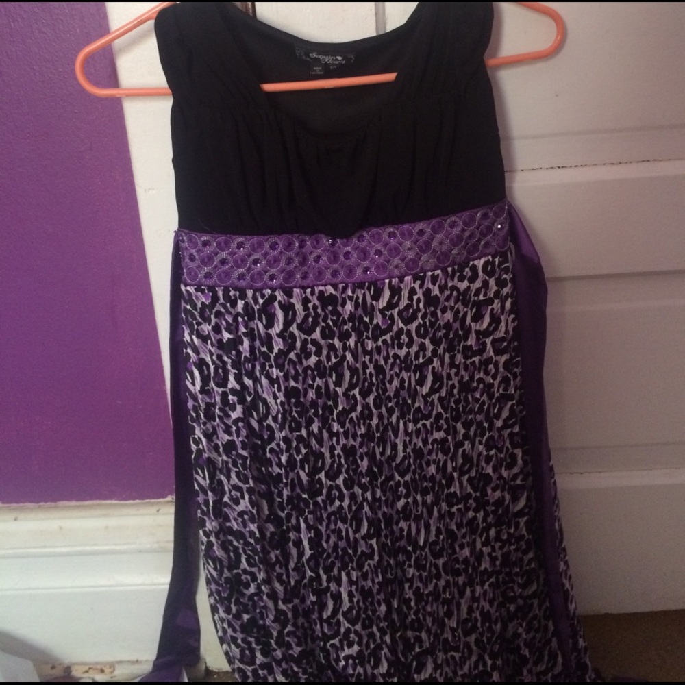 Purple and Black dress