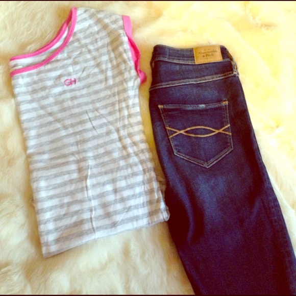 Gilly Hicks striped slouchy tee - Picture 1 of 6