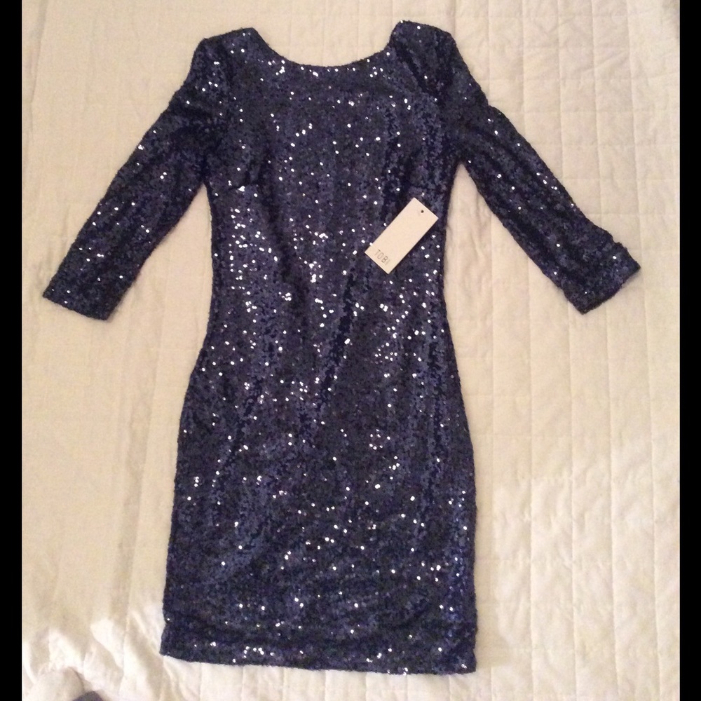 Navy Sequin Cocktail dress