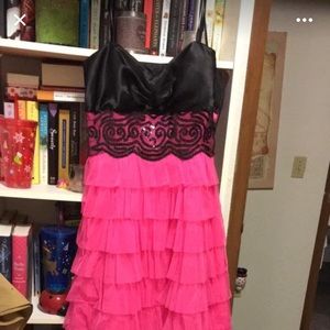 Hot pink formal dress