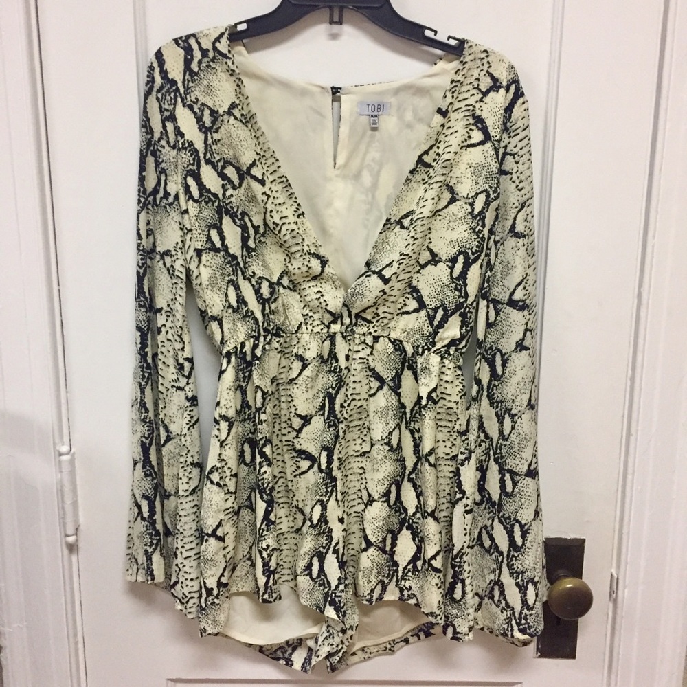 Snakeskin romper from Tobi!