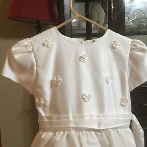 First Communion dress size 8 white with veil