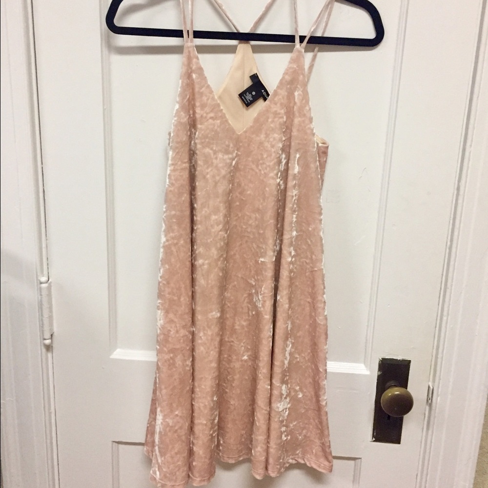 Light Pink velvet dress