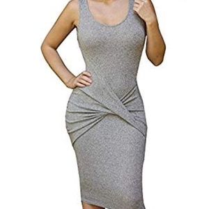 Grey midi dress