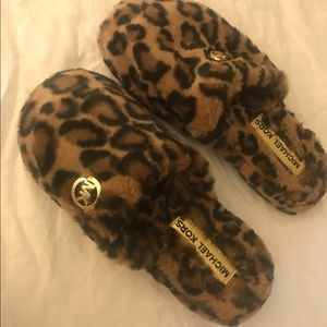 Michael Michael Kors Jet Set Leopard print slipper