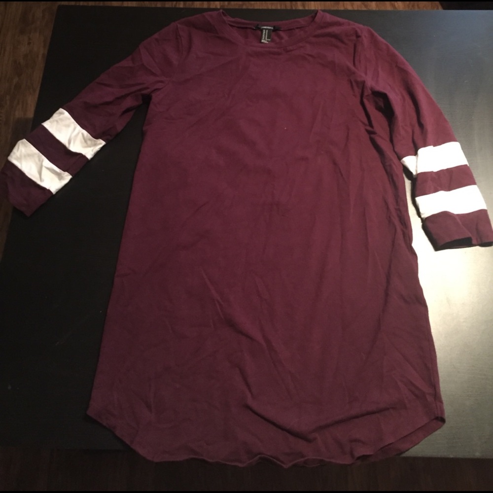 Burgundy tunic dress