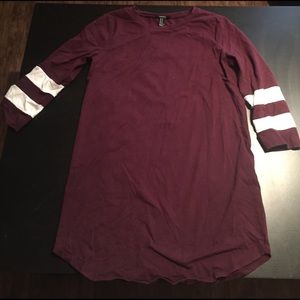 Burgundy tunic dress