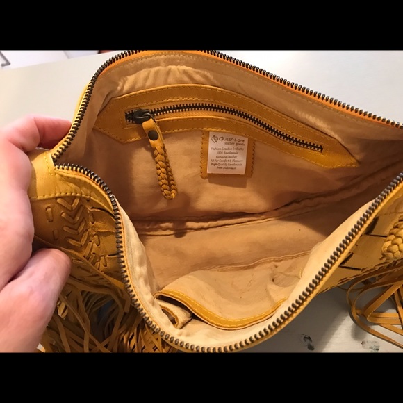 Vintage Bags - Leather Fringe Wristlet Clutch Vintage Bags - Leather Fringe Wristlet Clutch