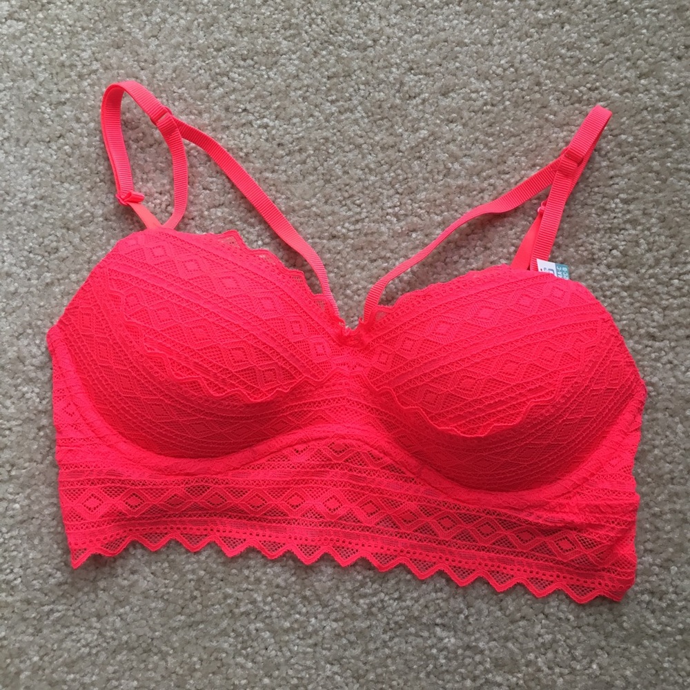 Pink strappy bralette