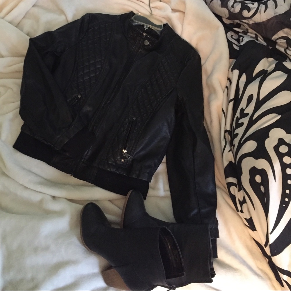 Faux leather jacket!