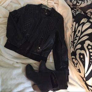 Faux leather jacket!