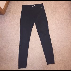 Victoria's Secret pink basic black leggings