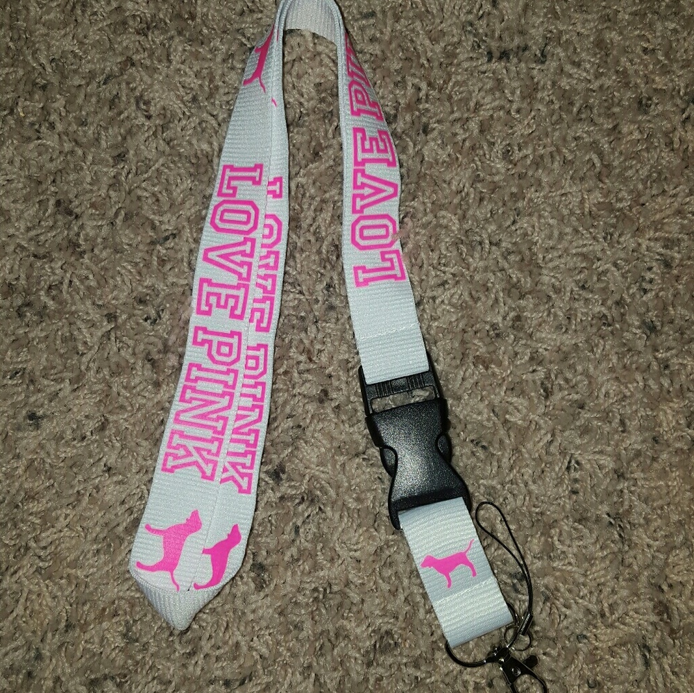 Pink lanyard