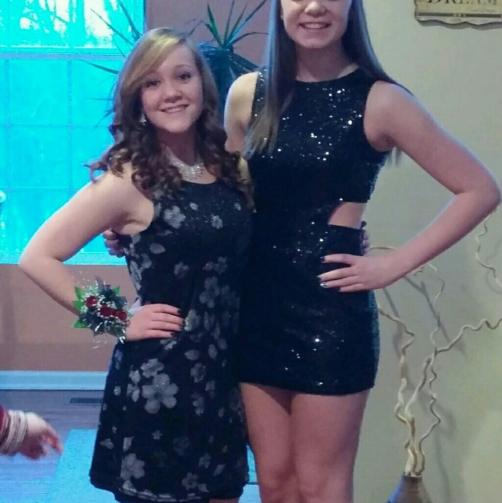 Black sequin dress